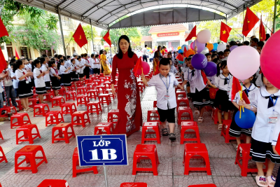TRƯỜNG TIỂU HỌC THỊ TRẤN YÊN ĐỊNH TƯNG BỪNG CHÀO ĐÓN NĂM HỌC MỚI 2024-2025