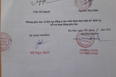 Công khai các khoản thu chi dịch vụ phục vụ hỗ trợ hoạt động giáo dục năm học 2020 – 2021